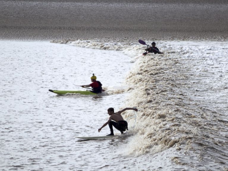 Severn Bore Surfers